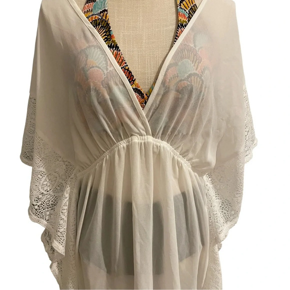 Swim Separates Bundle - Swim Shorts, Halter Bikini Top and Sheer Coverup - Picture 6 of 15